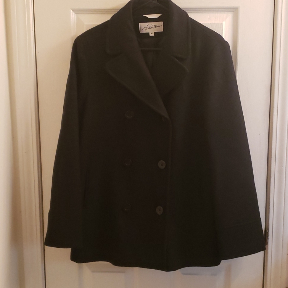 Andrea Marin Black Peacoat Medium